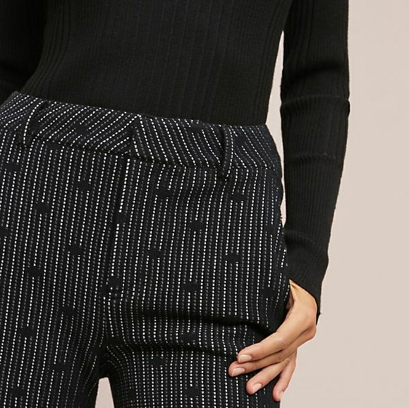 WAS $140 Anthropologie Jacquard Dot Trousers - Picture 4 of 5